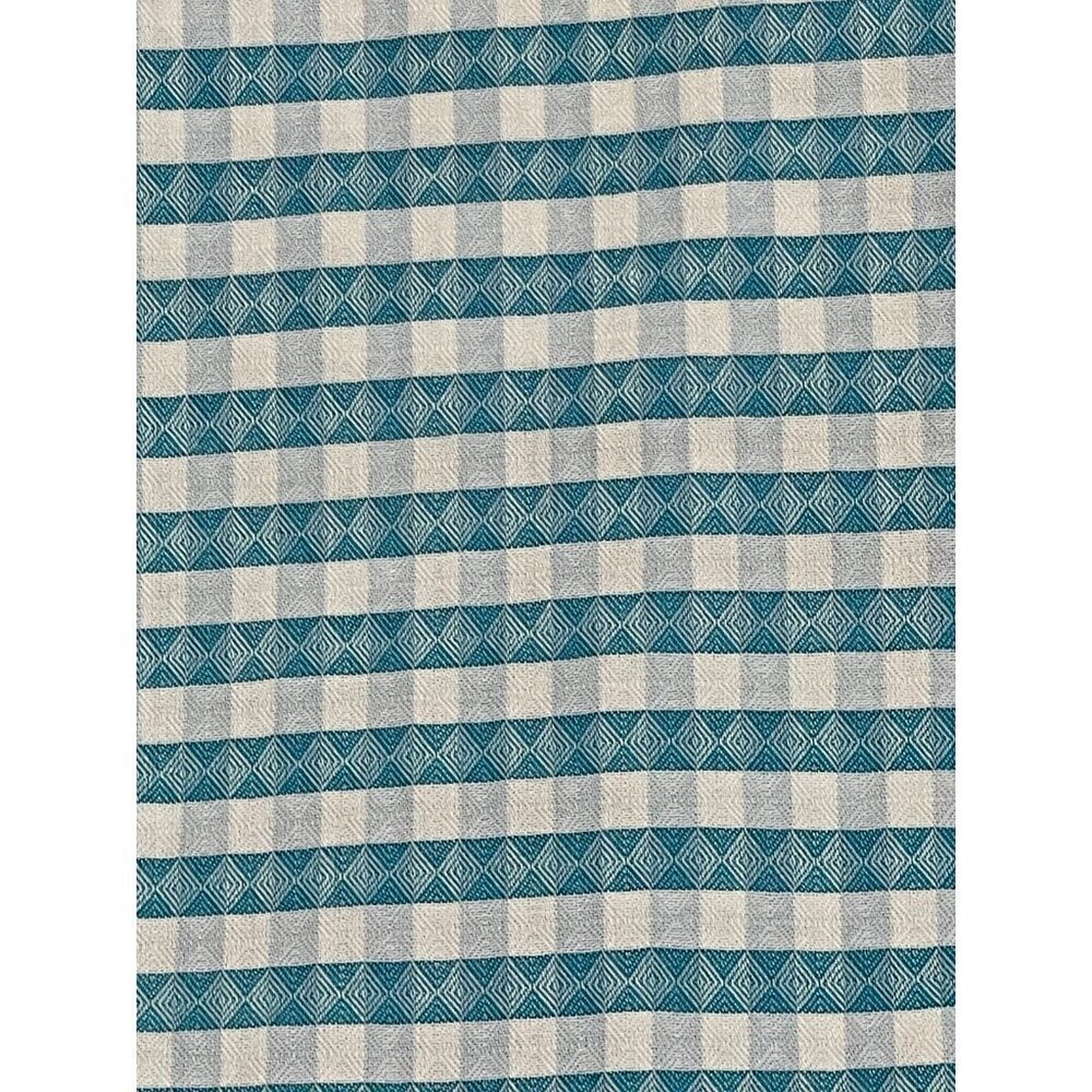 Thomas Dean Men’s Cotton Checkered Button Front Shirt - Sky Blue - L - Picture 5 of 6